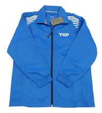Nové - Modrá šusťáková jarní bunda s logem TSP