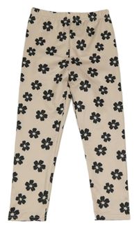 Broskvové legíny s kytičkami Shein