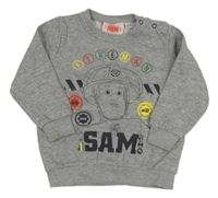 Šedá melírovaná mikina se Samem 