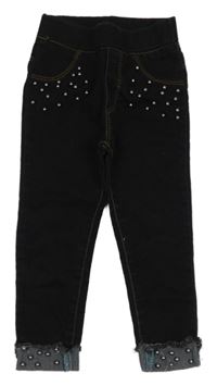 Černé rifle s korálky 