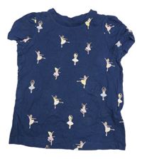 Tmavomodré tričko s baletkami M&S