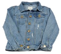 Modrá riflová bunda s prošoupáním River Island 