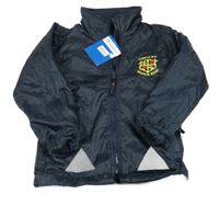 Nové - Tmavomodrá šusťáková zimní bunda s výšivkou Forest Ranger