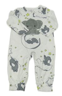 Bílý overal se slony 
