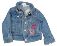 Modrá riflová bunda s Minnií Disney