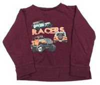 Vínová mikina s auty Tom Tailor