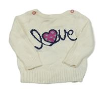 Smetanový svetr s nápisem GAP