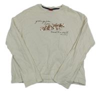 Smetanové triko s nápisem s. Oliver 