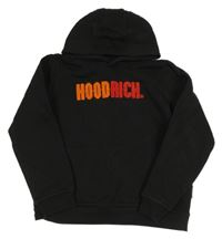 Černá mikina s logem a kapucí Hoodrich