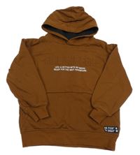 Hnědá mikina s nápisem a kapucí H&M