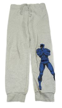 Šedé melírované tepláky s Blue Beetle H&M