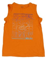 Oranžové tílko s s nápisy F&F