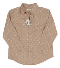 Nové - Starorůžová košile s puntíky Fox&Bunny