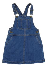 Tmavomodré laclové riflové šaty Next