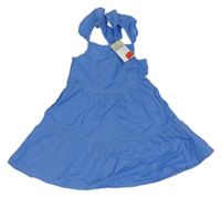 Nové - Modré plátěné šaty Primark