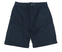 Tmavomodré plátěné chino kraťasy Denim Co. 