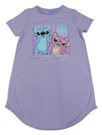 Lila noční košile se Stitchem Disney 