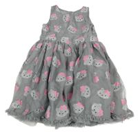 Stříbrné šíťované šaty s Kitty H&M