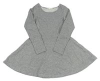 Šedé melírované teplákové šaty se třpytkami H&M