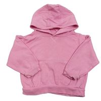 Růžová oversize mikina s kapsou a kapucí PRIMARK