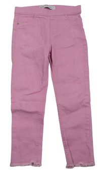 Růžové riflové džegíny ošoupaného vzhledu Denim Co.