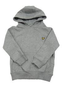 Šedá melírovaná mikina s kapsou a kapucí LYLE&SCOTT