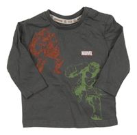 Tmavošedé triko s Avengers PRIMARK