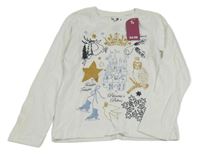 Nové - smetanové triko s obrázky Tu