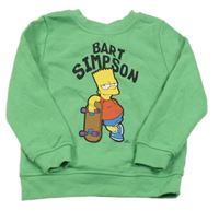 Zelená mikina s Bártem PRIMARK