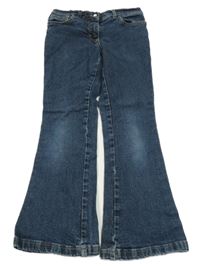 Tmavomodré flare teplákové rifle 