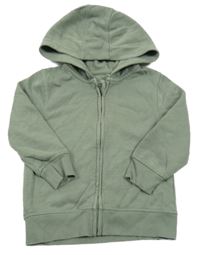 Khaki propínací mikina s kapucí George