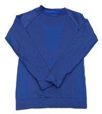 Tmavomodré thermo triko s pruhy a vzorem crivit