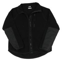 Černá fleecová propínací mikina H&M