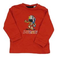 Červené triko s obrázkem a logem DUCATI