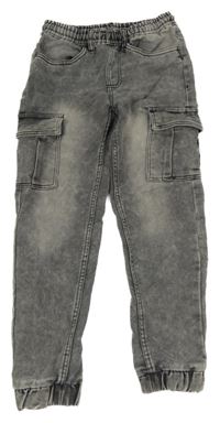 Šedé plísňové cargo cuff teplákové rifle Y.F.K.