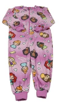 Růžovofialová plyšová kombinéza s princeznami Disney