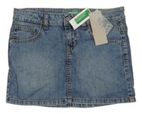 Nové - modrá riflová sukně Benetton