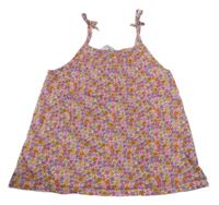 Bílo-kytičkovaný top H&M