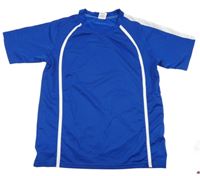 Safírovo-bílé funkční sportovní tričko POCOPIANO