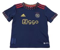 Tmavomodro-červený funkční fotbalový dres AJAX Adidas