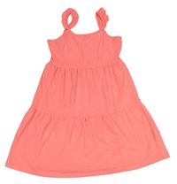 Neonově růžové bavlněné šaty Matalan