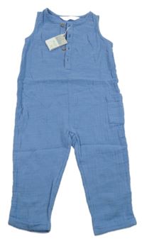 Nové - Modrý mušelínový kalhotový overal Primark