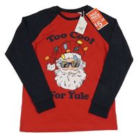 Nové - Červeno-tmavomodré se Santou a překlápěcími flitry Next