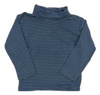 Tmavomodro-modrý pruhovaný rolák George