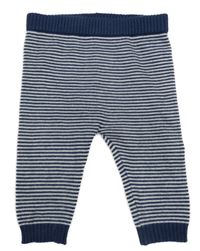 Tmavomodro-bílé pruhované pletené tepláky M&S