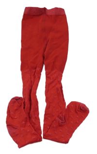 Červené punčocháče se srdíčky