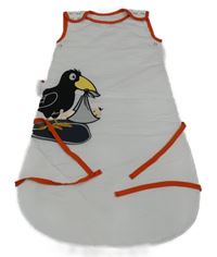 Bílý zateplený spací pytel s vránou