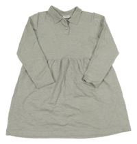 Světlešedé svetrové lehké polo šaty Zara