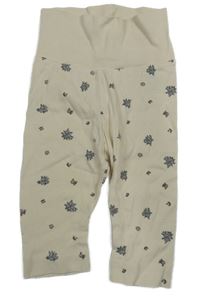 Béžové květované lehké tepláky H&M