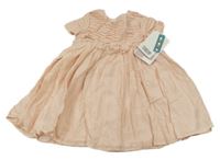 Nové - Růžové šaty s 3D květy Mamas&Papas